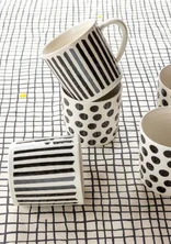 “Joy” ceramic mug - black/dot