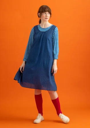 Robe en tissu de coton/modal/viscose - indigo