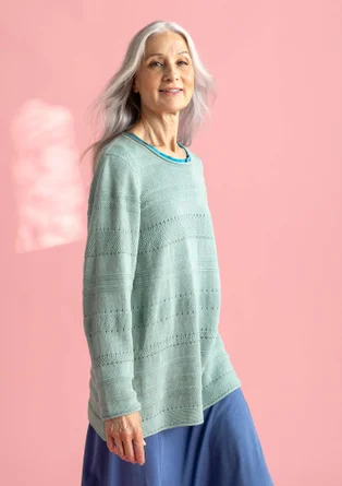 “Edna” recycled cotton favourite sweater - peppermint