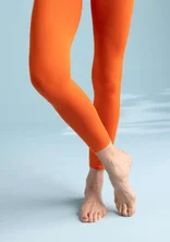 Solid-colored leggings in recycled nylon - rosehip