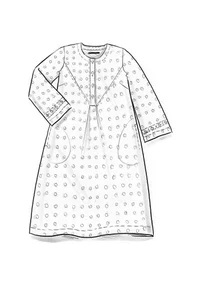 “Asta” woven linen dress - hopper/patterned