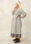 “Lillian” woven linen dress (light grey/patterned M)