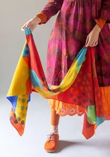 Sjaal "Kaan" van geweven wol - rozenbottel