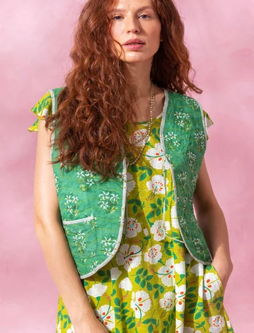 Quilted “Malli” vest in organic cotton - leaf green
