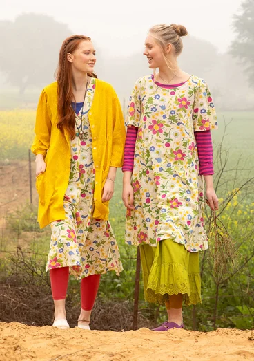 Jerseykleid „Midsommarnatt“ aus Bio-Baumwolle - holunderblüte