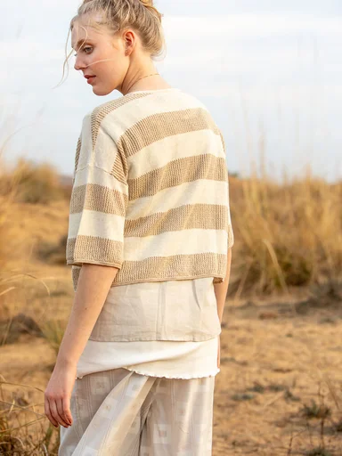 Cardigan in linen/recycled cotton