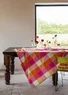 “Trellis” tablecloth in organic cotton (dark peony One Size)