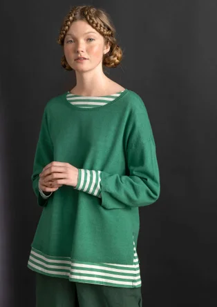 Sweater in organic wool - malachite