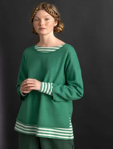 Sweater in organic wool - malachite