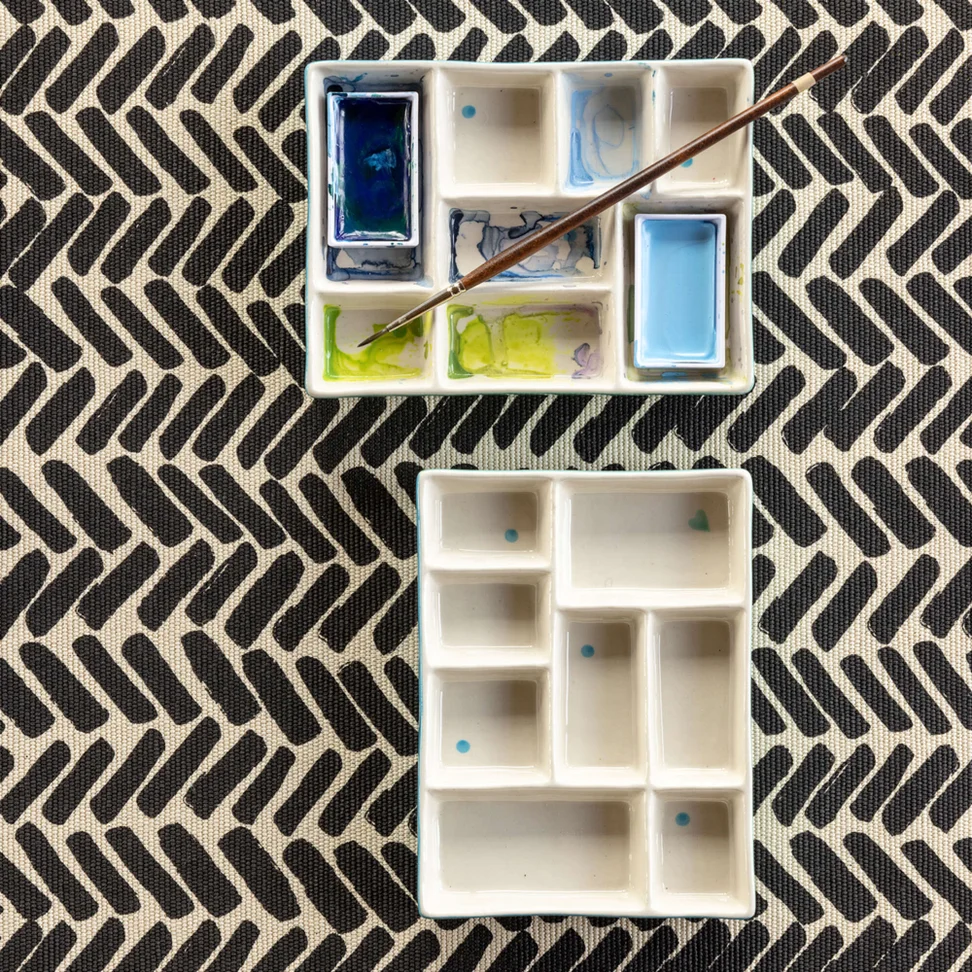 “Play” ceramic palette - turquoise