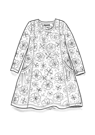 “Star” organic cotton jersey dress - porcelain blue