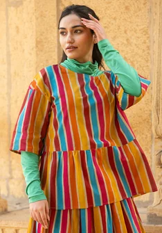 “Akira” blouse in organic cotton - natural