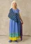 Geweven jurk "Nord" van biologisch katoen (blauwe lotus XL)