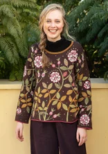 “Nyponros” knit sweater in organic/recycled cotton - mullberry