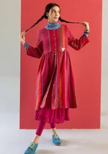 “Ketchi” woven wool/cotton dress - pomegranate