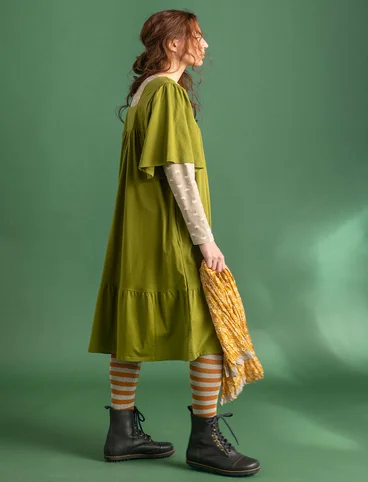 Robe en jersey de coton/modal - vert mousse