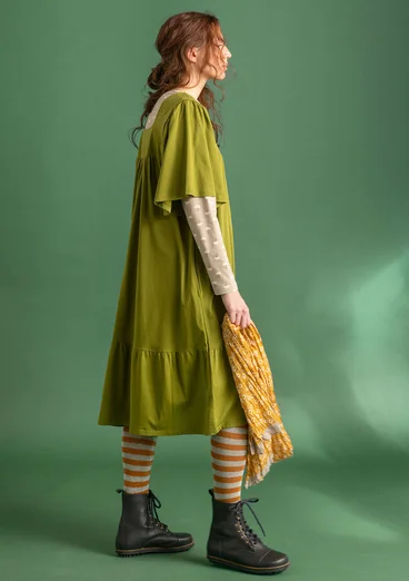 Cotton/modal jersey dress - moss green