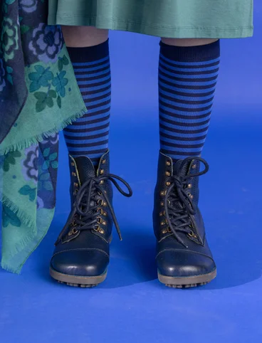 Bottines en cuir nappa - indigo foncé