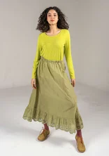 Woven petticoat slip in organic cotton - thyme
