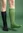 Solid-colour organic cotton knee-highs - coriander