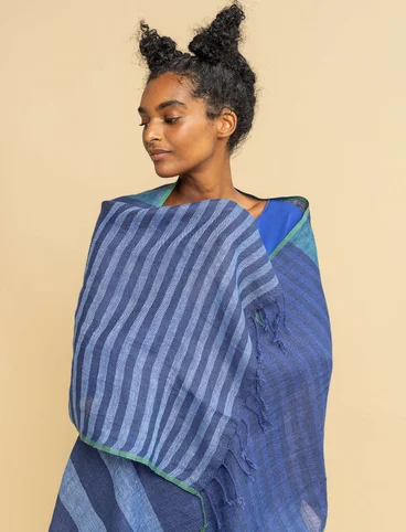 “Ella” linen shawl - dark indigo