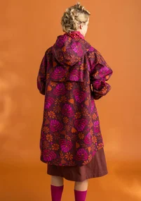 Regenjacke „Hedda“ aus Bio-Baumwollgewebe - aubergine-gemustert