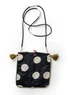 “Web” purse in cotton/linen (black One Size)