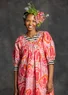 “Great Rose” woven organic cotton/silk dress (Pale powder pink XS)