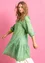 Vevd kjole «Lilly» i økologisk bomull (dus grønn S)