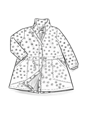 Parka "Lucy" en coton biologique tissé - vert bouteille/motif