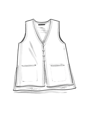 Knitted wool waistcoat - undyed