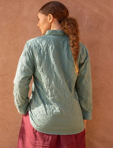 Overhemdblouse "Kinari" van biologisch katoen - celadon