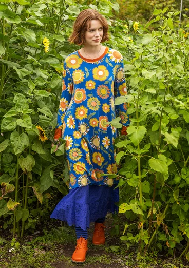 “Sunflower” jersey dress in lyocell/spandex - cornflower blue