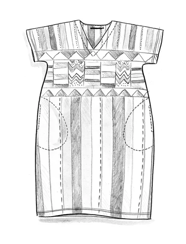 Robe "Antigua" en lin tissé - multicolore
