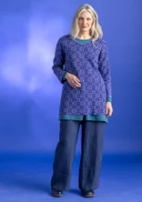 “Freja” knitted organic/recycled cotton tunic - violet