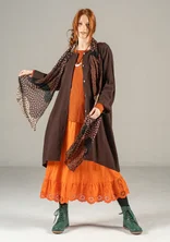 Woven “Olivia” dress in organic cotton - mullberry