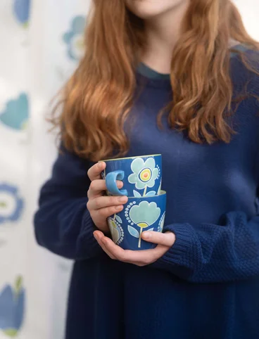 “Tulipanaros” ceramic mug - flax blue