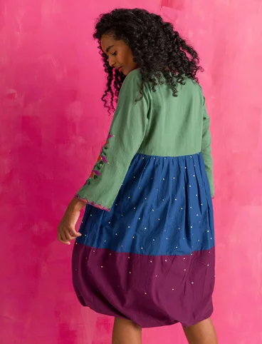 Kleid „Volcano“ aus Öko-Baumwollgewebe - meeresgrün