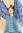 Tørklæde "Lillian" i økologisk bomuld - himmelblå