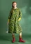 “Blossom” woven organic cotton dress (dark green/patterned XL)