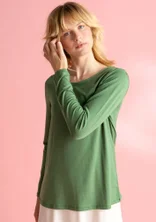 “Pearl” jersey top in lyocell/spandex - elm green