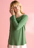 “Pearl” lyocell/elastane jersey top (elm green XS)