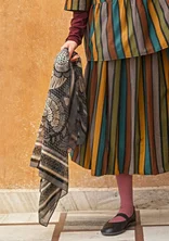 “Okinawa” shawl in wool - black