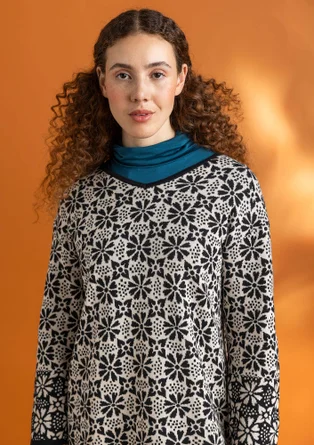 “Freja�” knit tunic in organic/recycled cotton - feather