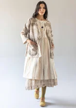 Blouse "Alaska" en coton biologique/lin - taupe