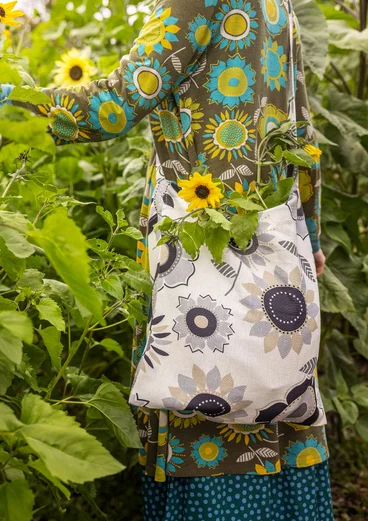 “Sunflower” bag in organic cotton/linen - ecru