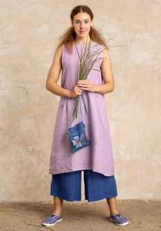 Kangasmekko pellavaa - puuteriliila/raidallinen