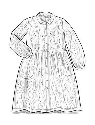 “River” jersey dress in organic cotton/modal - pine