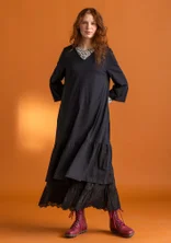 “Tyra” jersey dress in organic cotton/modal - black