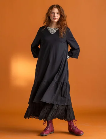 “Tyra” jersey dress in organic cotton/modal - black